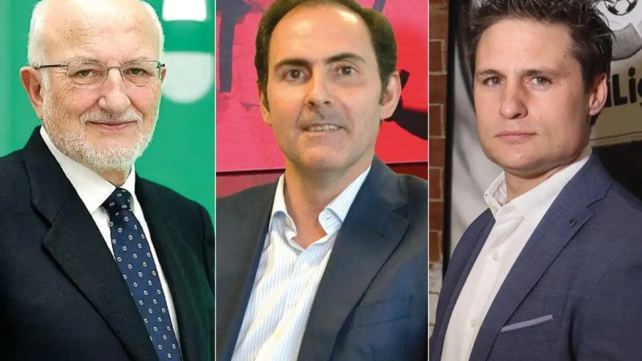Juan Roig, Javier S&aacute;nchez-Prieto y &Oacute;scar Mayo. - 