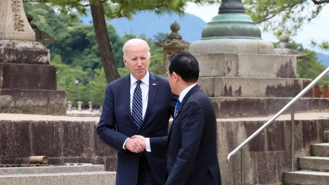 Joe BIden y Fumio Kishida. - EFE