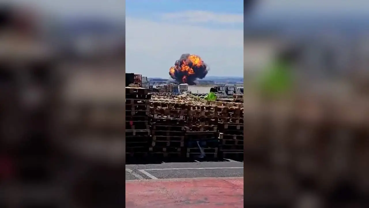 Se estrella un F-18 en la base a&eacute;rea de Zaragoza y el piloto consigue eyectarse