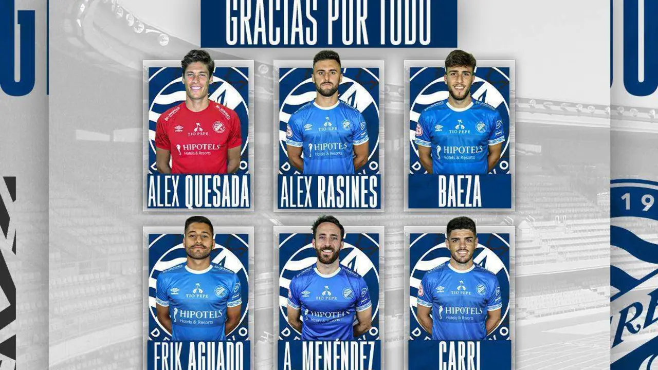 Imagen con la que el club anuncia las bajas. - xerezdfc.com