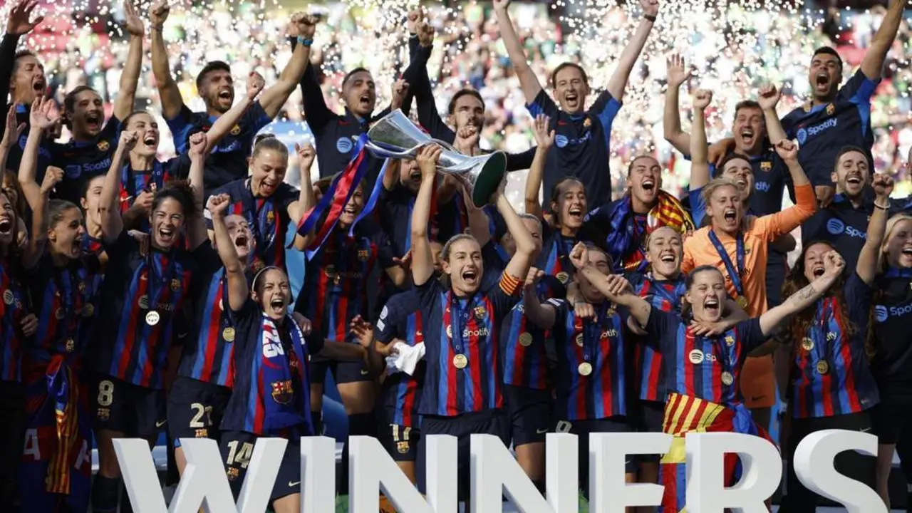 El Barcelona, campe&oacute;n de la Champions femenina. - EFE