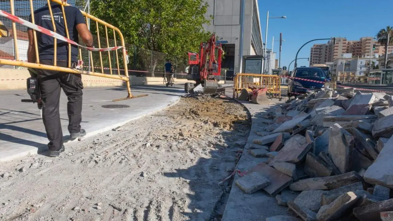 Obras en el carril bici en la Avenida de la Sanidad P&uacute;blica. - VIVA