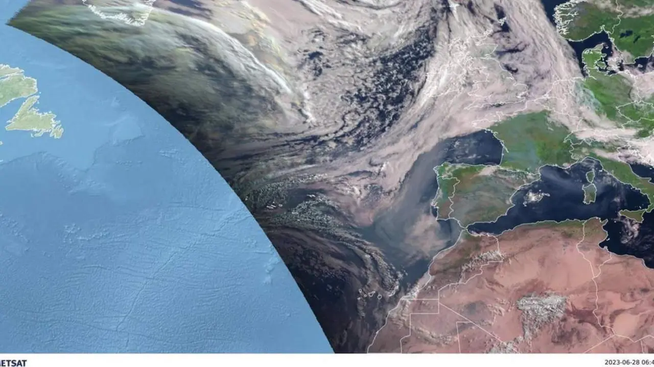 Mapa con la evoluci&oacute;n del humo. - AEMET