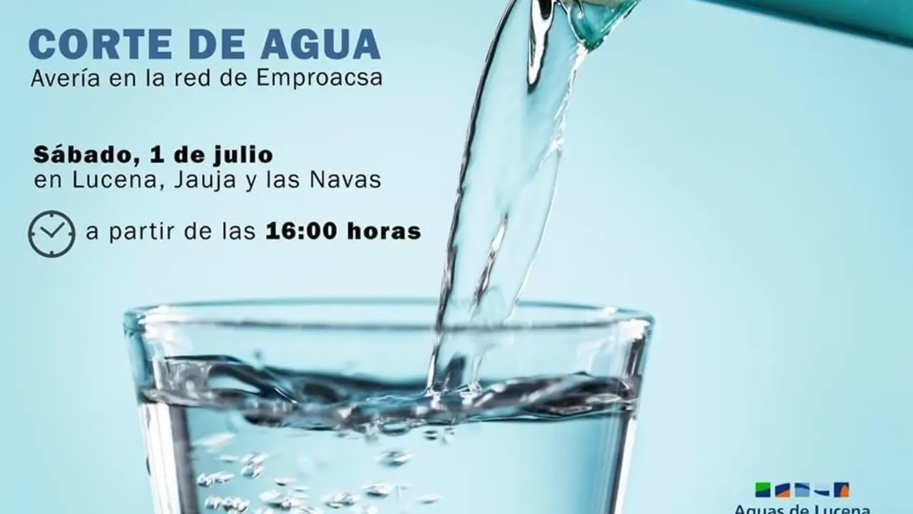 Corte de agua en Lucena. - Ayuntamiento