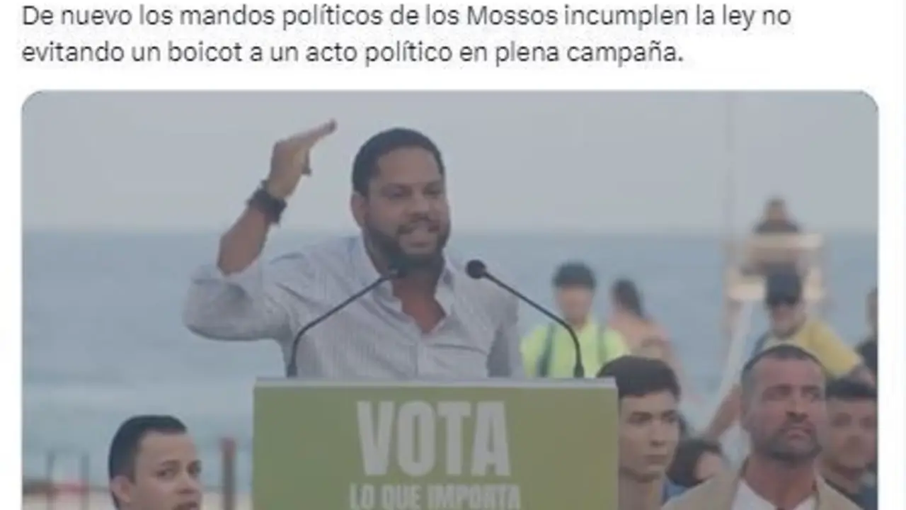 Virales las im&aacute;genes, a gritos, de Ignacio Garriga (Vox) interrumpiendo su mitin