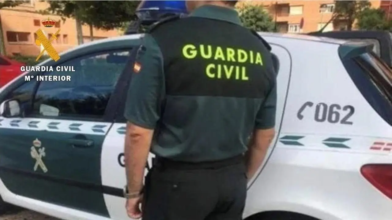 Un agente de la Guardia Civil junto a su veh&iacute;culo. - GC