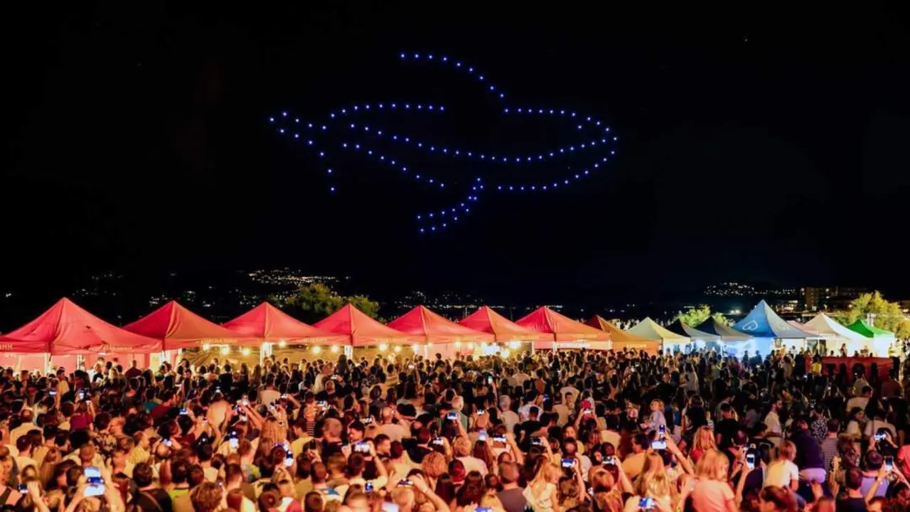 Espect&aacute;culo de drones realizado en otro punto del pa&iacute;s.  - Flock Drone Art