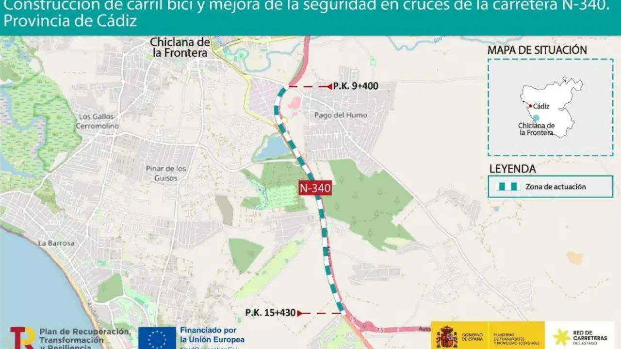 Gr&aacute;fico del tramo en el que se ejecutar&aacute; la actuaci&oacute;n.  - VIVA