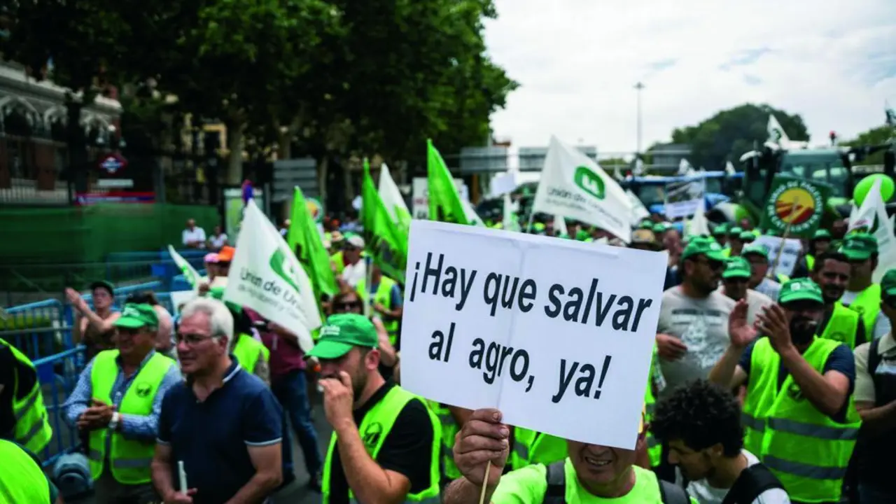 Protesta agraria en imagen de archivo. - VIVA