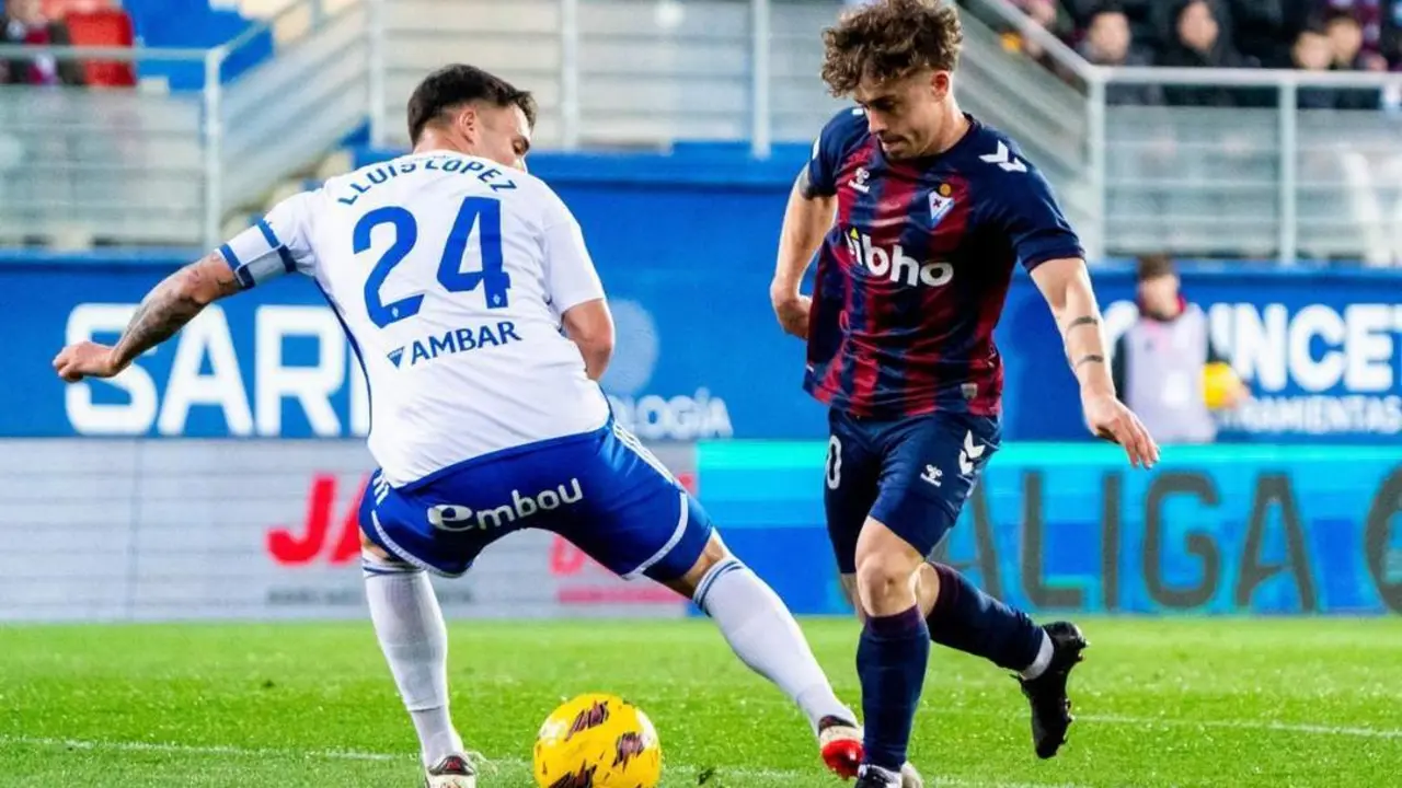 Imagen del Eibar-Zaragoza de esta jornada. - @SDEibar / X