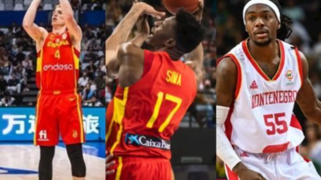 Alberto D&iacute;az, Sima y Kendrick Perry. - FIBA