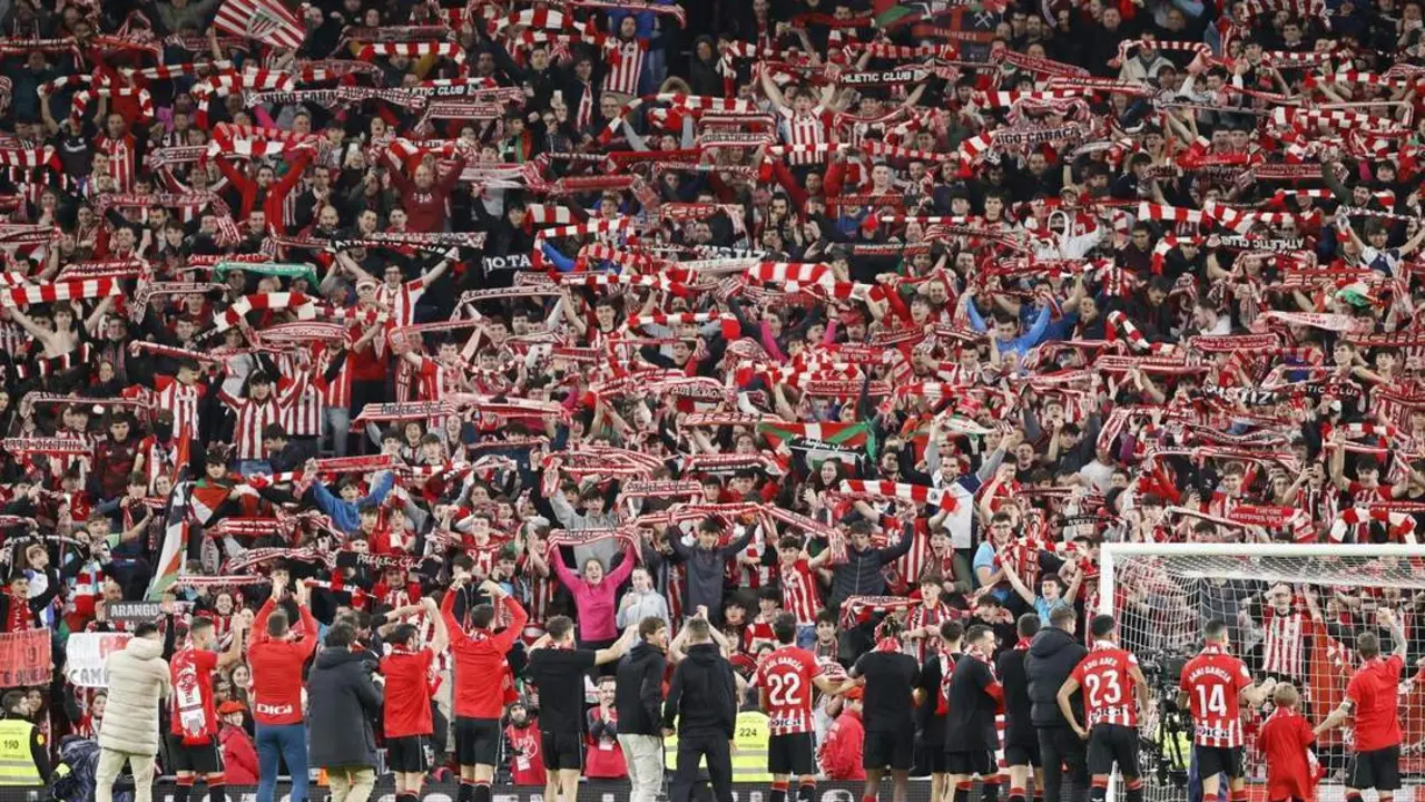 El Athletic celebra su clasificaci&oacute;n. - EFE