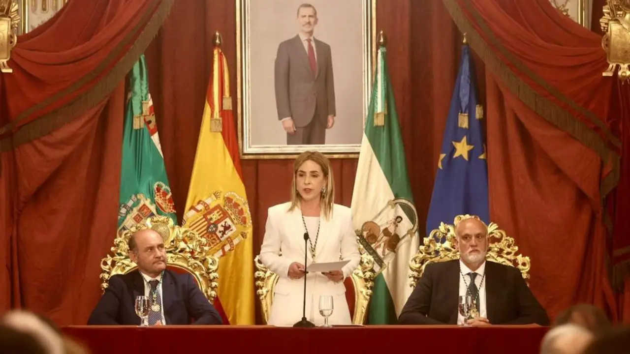 La presidenta de Diputaci&oacute;n, Almudena Mart&iacute;nez, en el acto del 19M. - VIVA