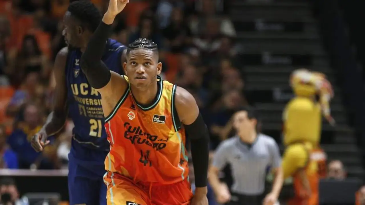 Jasiel Rivero ante UCAM Murcia. - MA Polo/Valencia Basket