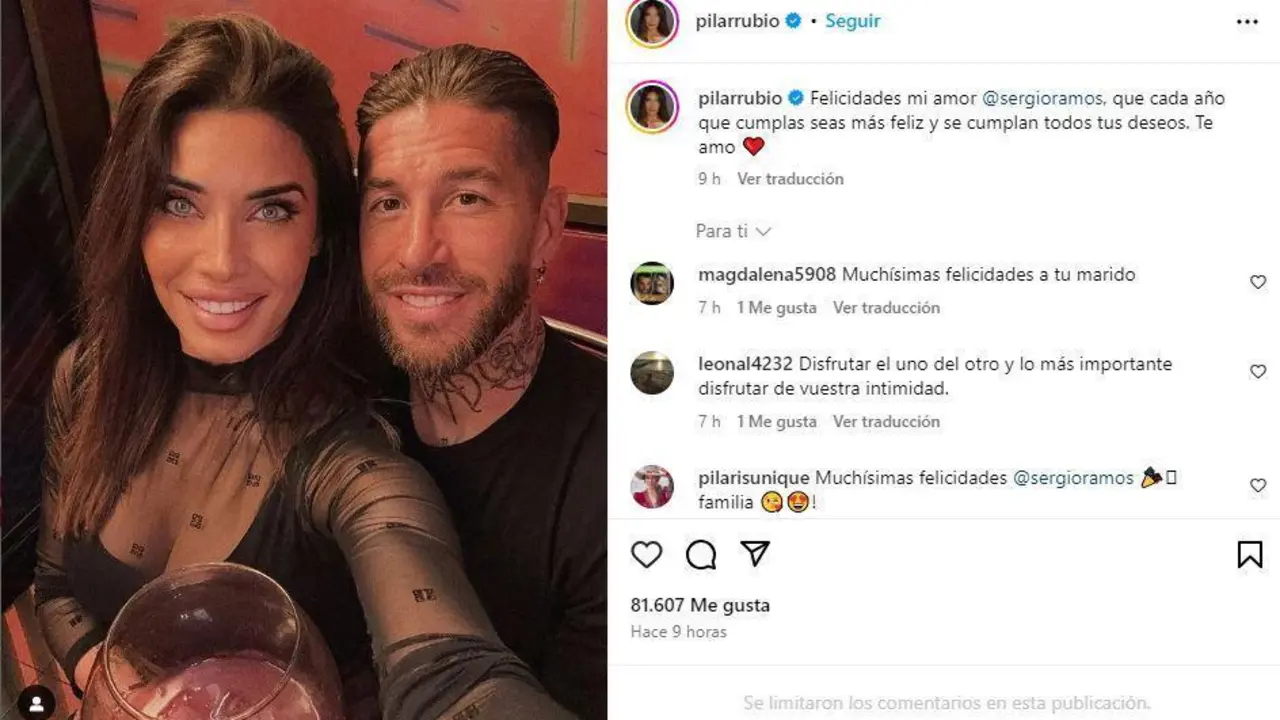 Felicitaci&oacute;n. - Instagram @pilarrubio