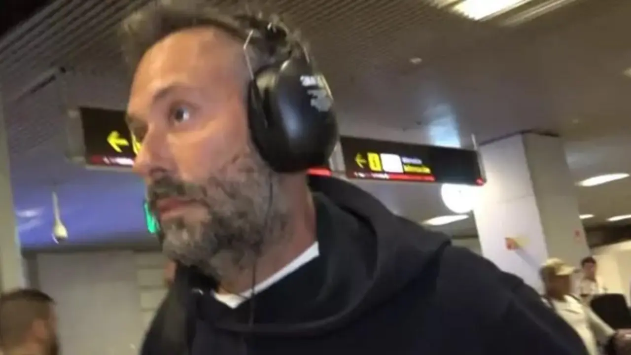 Kike Calleja a su llegada a Madrid. - EP