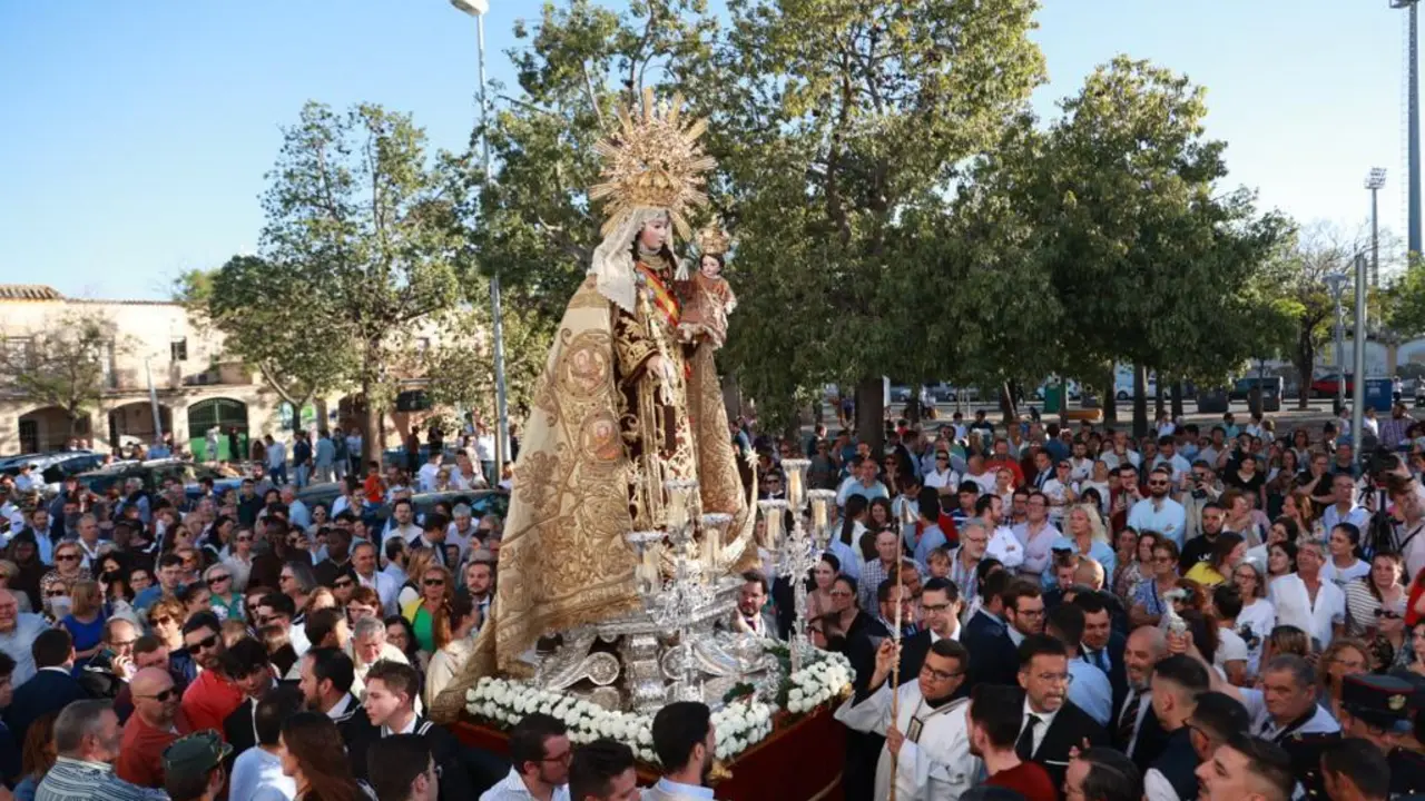 La Virgen del Carmen, el a&ntilde;o pasado, por las calles de la zona sur.  - Cristo Garc&iacute;a