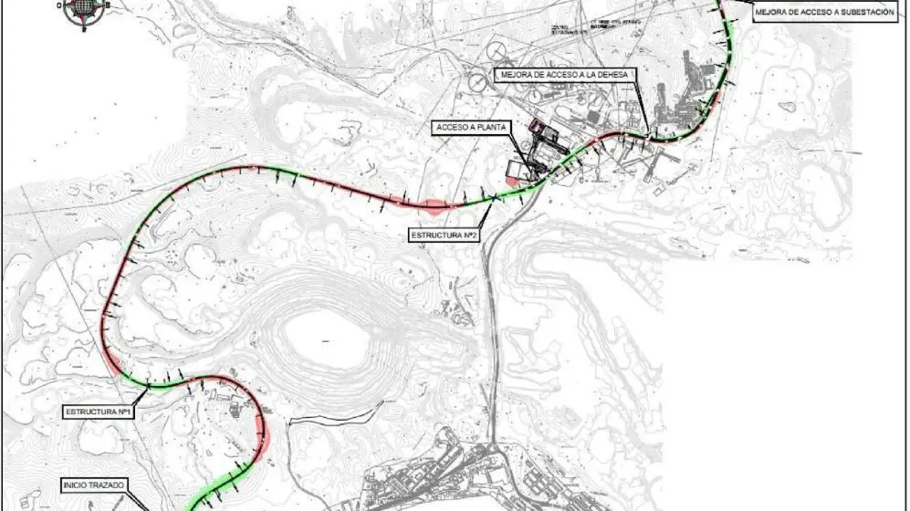 La variante proyectada al Oeste de Corta Atalaya. - VH