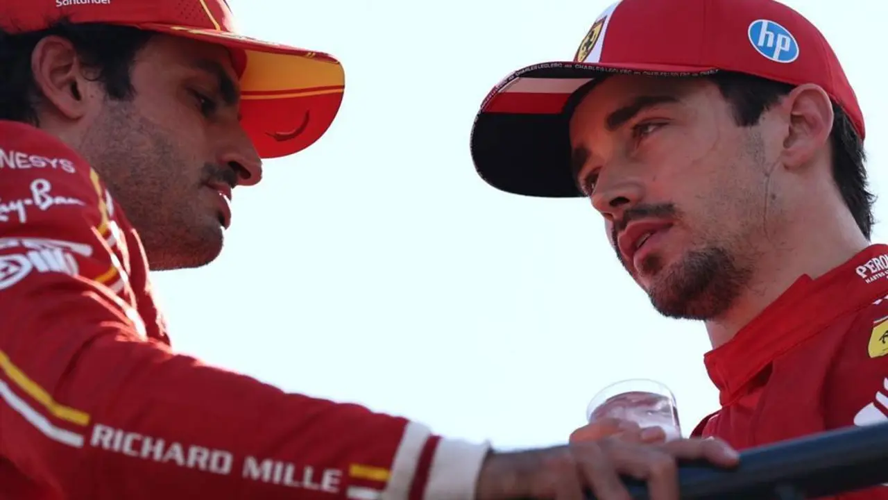 Sainz (i) y Leclerc. - EFE