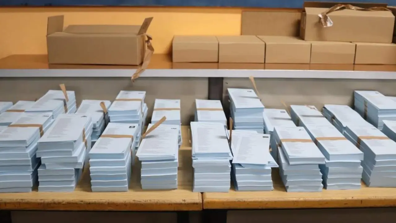 Papeletas en un colegio electoral. - EUROPA PRESS