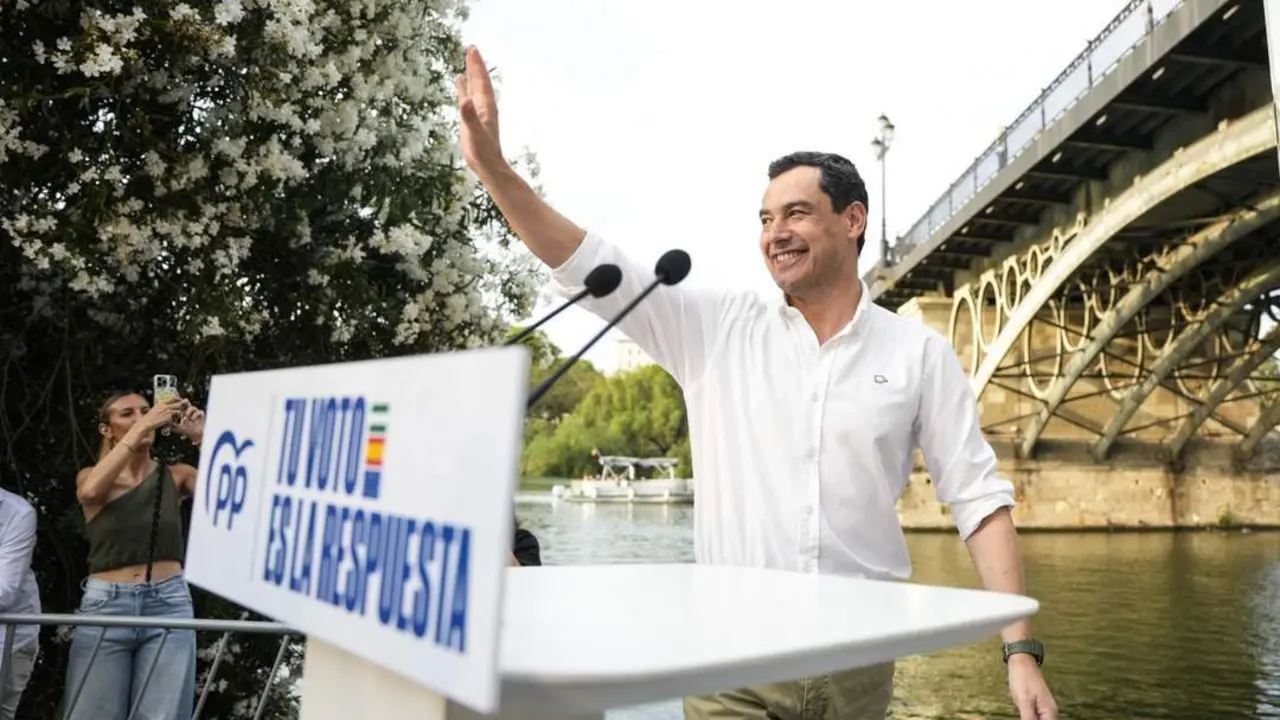 Juanma Moreno, en un acto de campa&ntilde;a. - EP