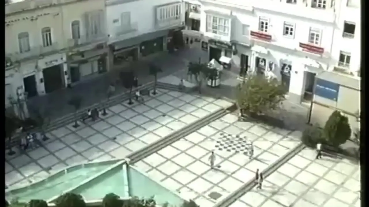 As&iacute; eran las vistas desde el campanario de la Iglesia Mayor en 2002
