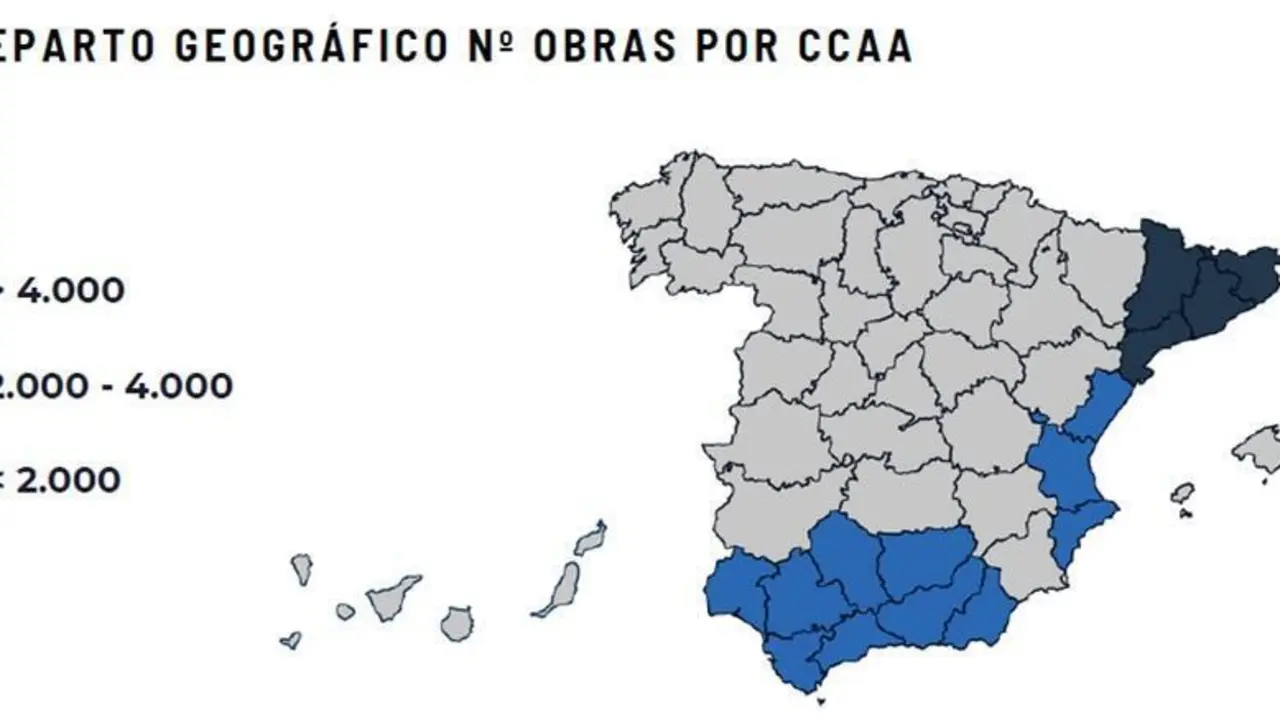 El mapa de la cosntrucci&oacute;n en Espa&ntilde;a. - DT