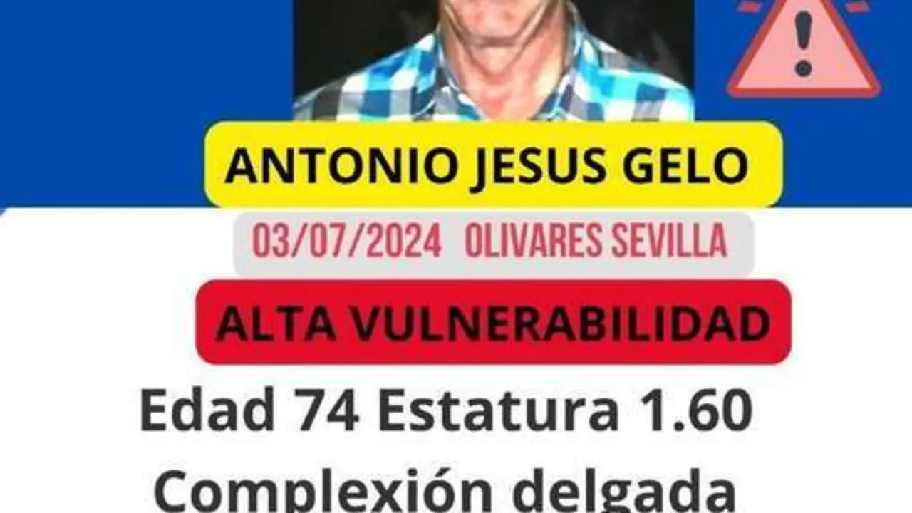 Cartel de b&uacute;squeda de Antonio Jes&uacute;s Gelo. - EP.