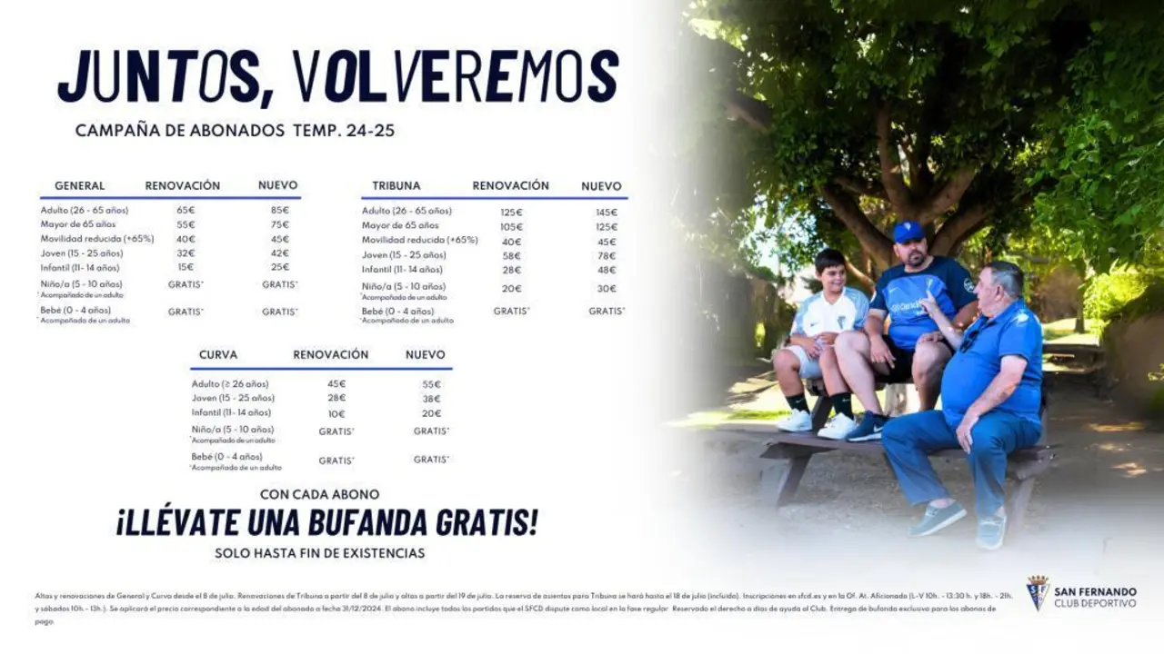 El cartel de la campa&ntilde;a con los precios.  - sanfernandocd.com