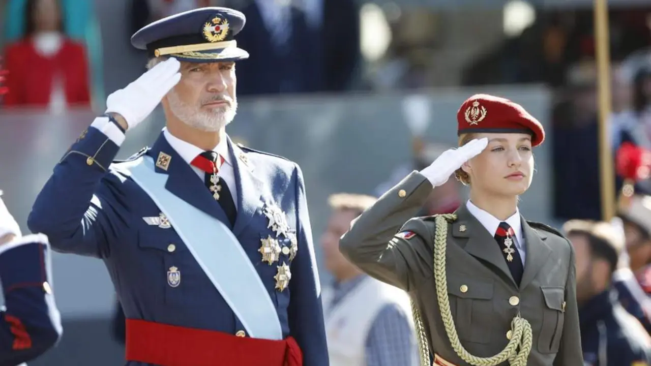 El rey Felipe, la reina Letizia y la princesa Leonor. - EFE