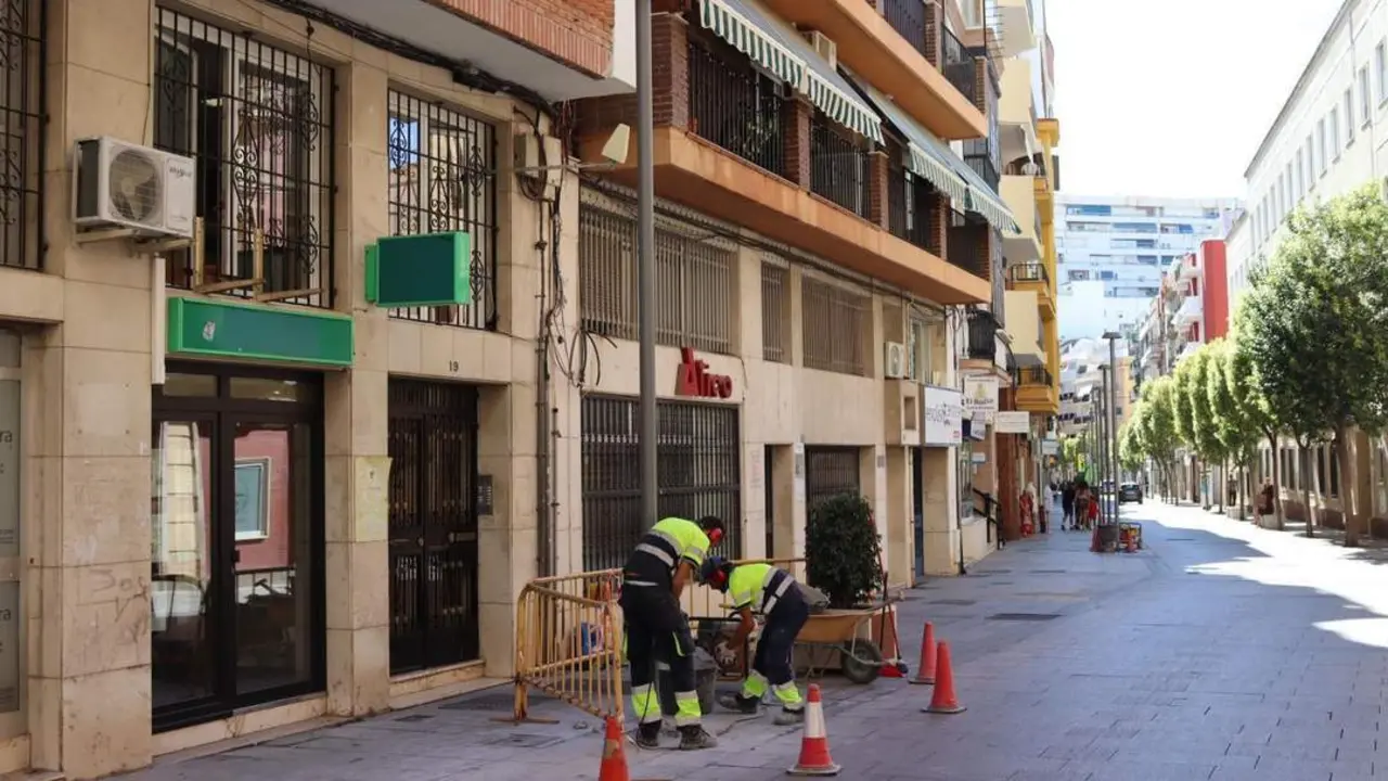 Trabajos de sustituci&oacute;n de las farolas. - VH