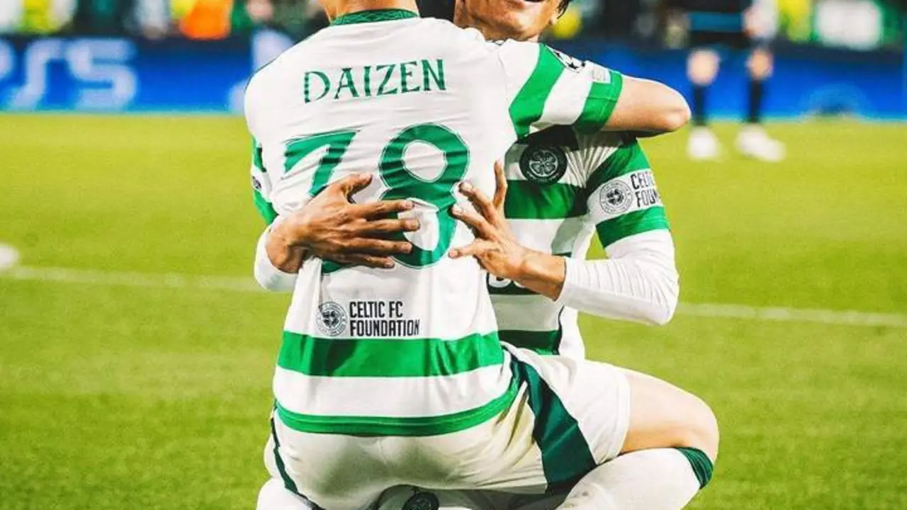 El Celtic celebra uno de sus goles al Slovan. - Celtc FC / X