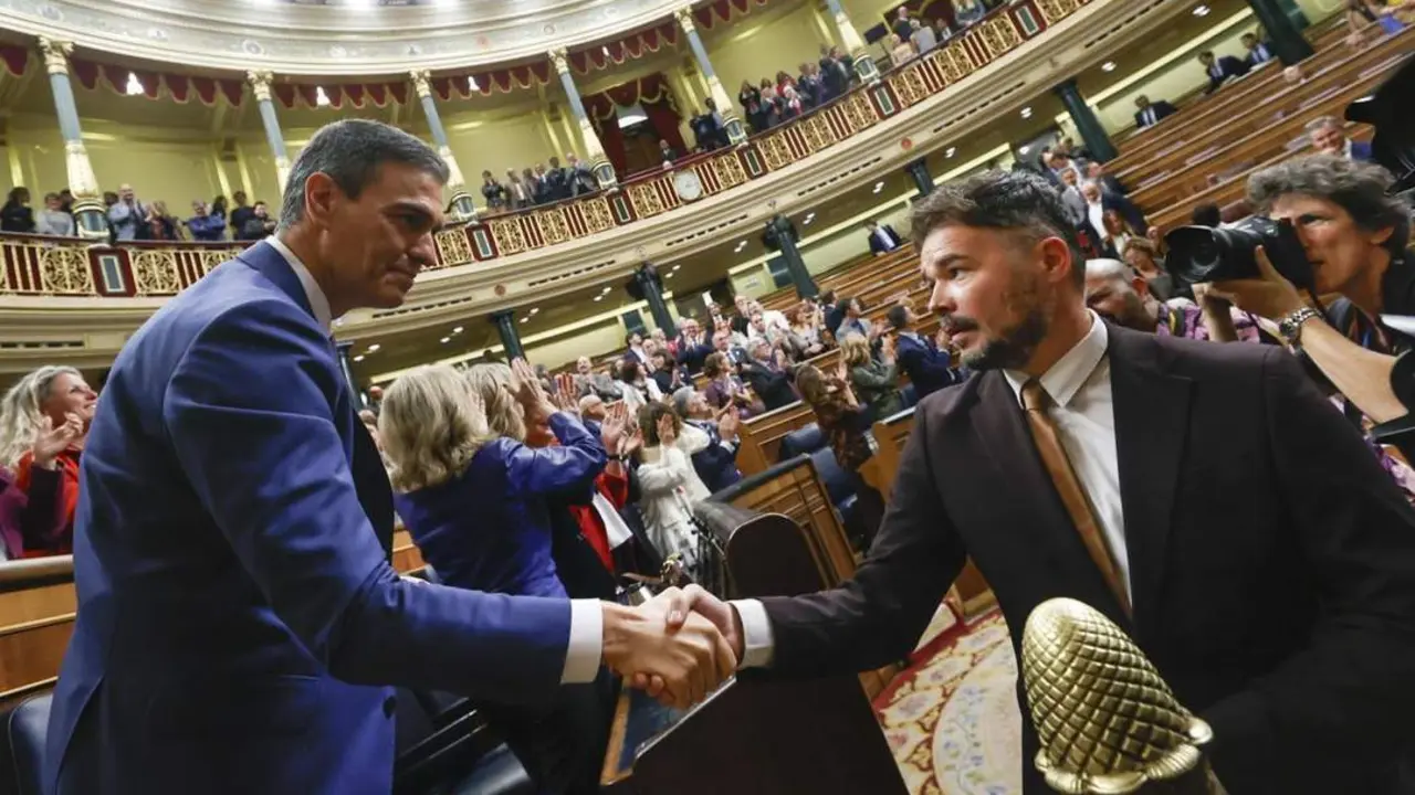 Pedro S&aacute;nchez y Gabriel Rufi&aacute;n. - EFE