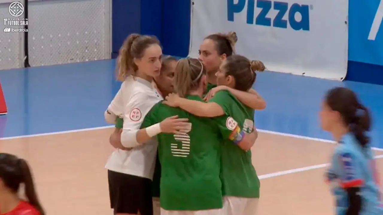 El Guada celebra uno de sus goles en Galicia. - RFEF TV