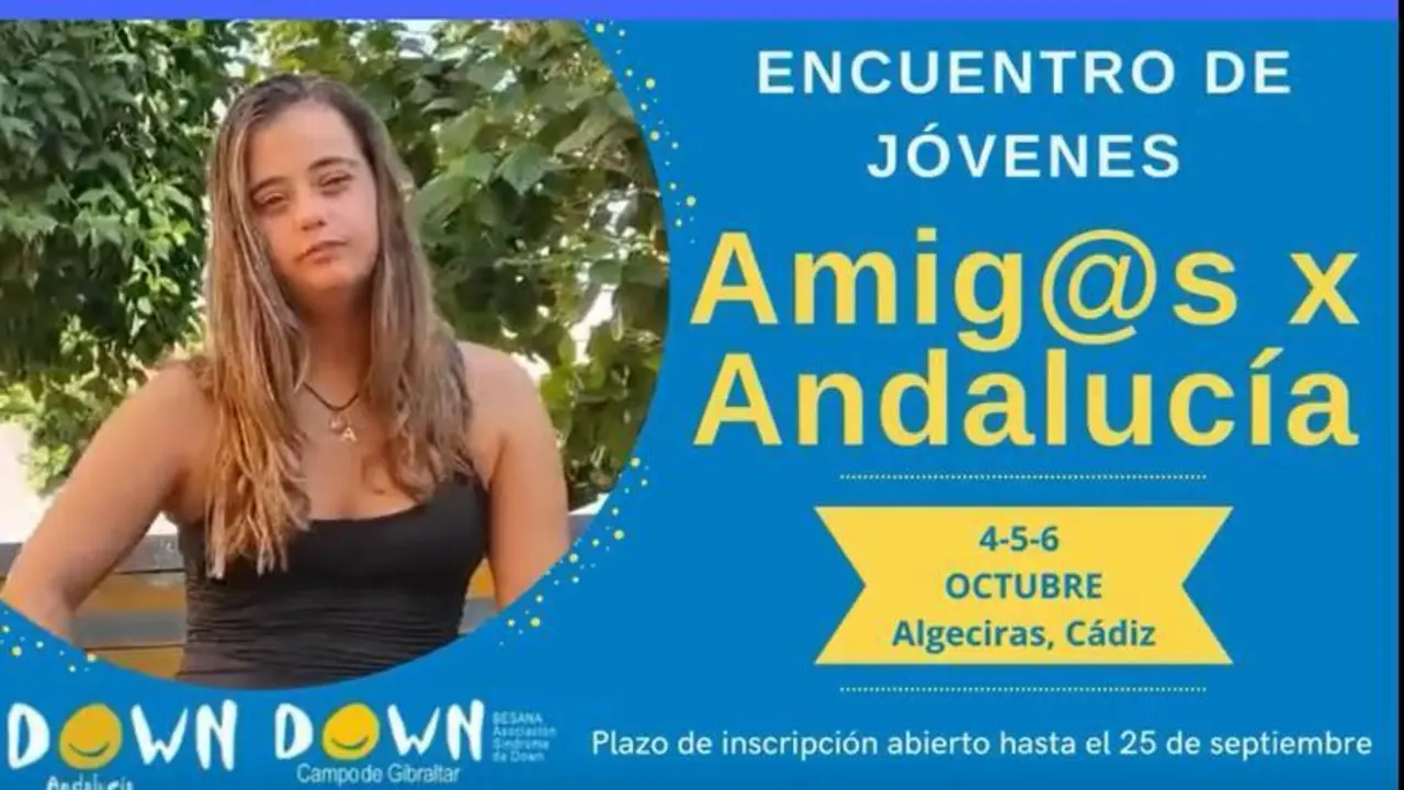 Cartel del tercer Encuentro de J&oacute;venes Amig@s x Andaluc&iacute;a. - AI