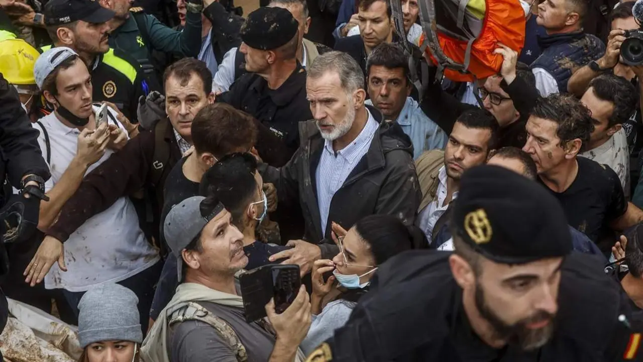 Felipe VI, hoy en Paiporta. - EP