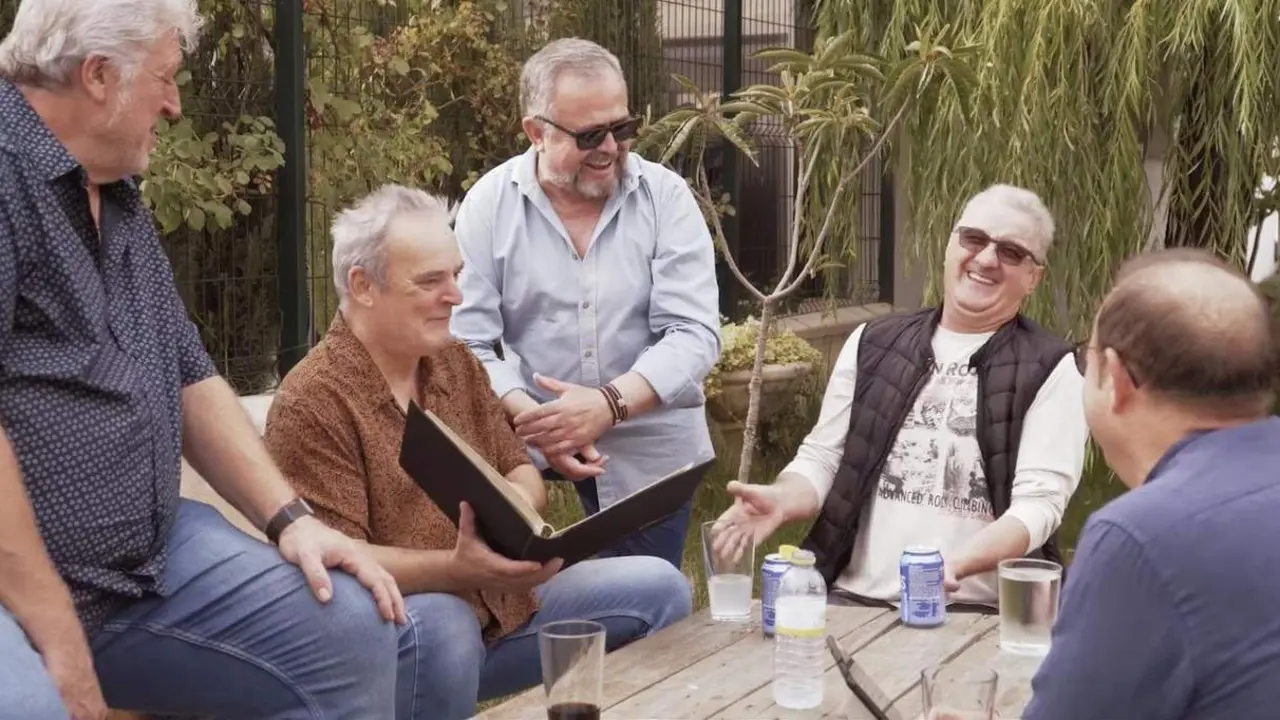 Los miembros del grupo, durante un ensayo.  - 