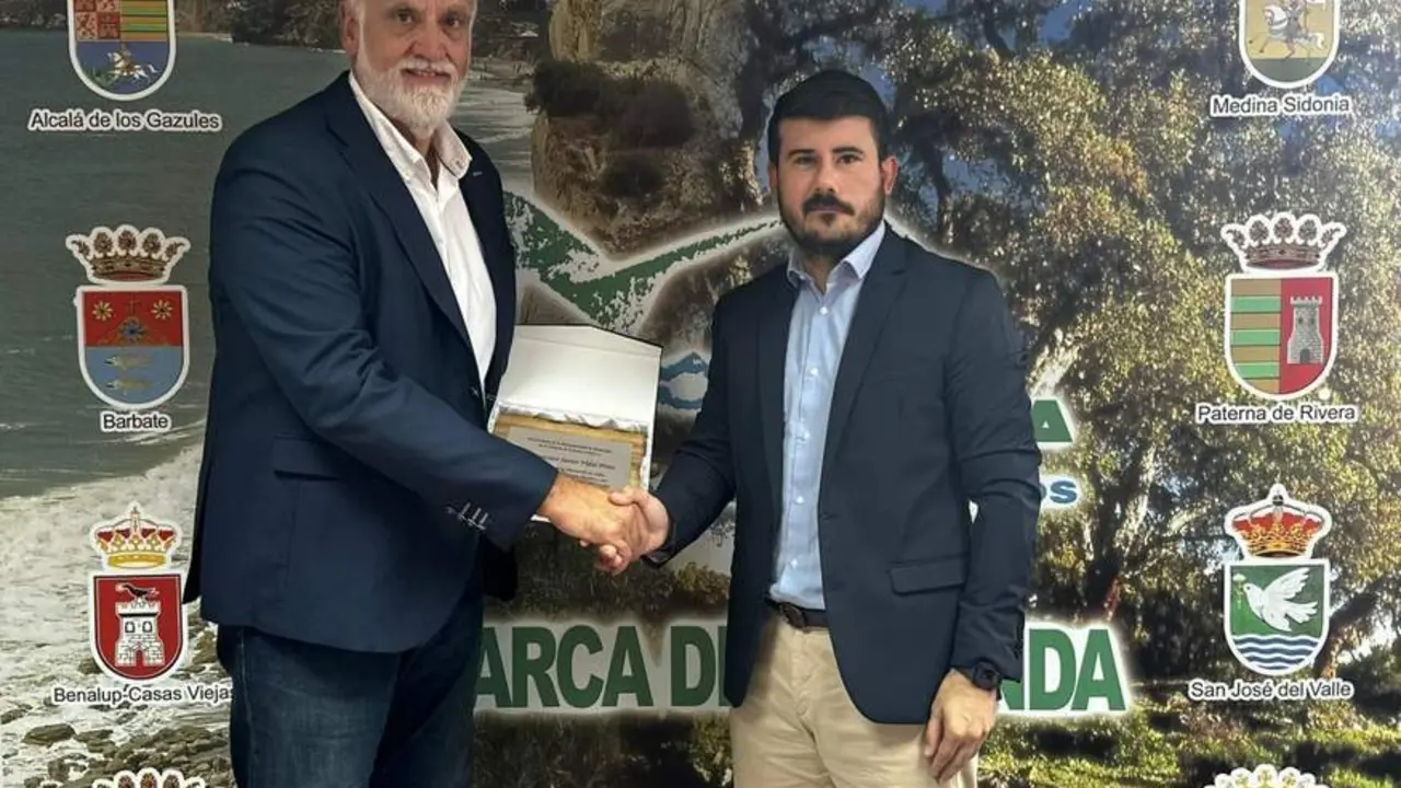 Javier Vidal con el presidente de la Mancomunidad - 