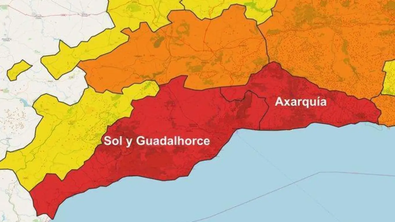 Alerta roja en la provincia de M&aacute;laga. - Aemet