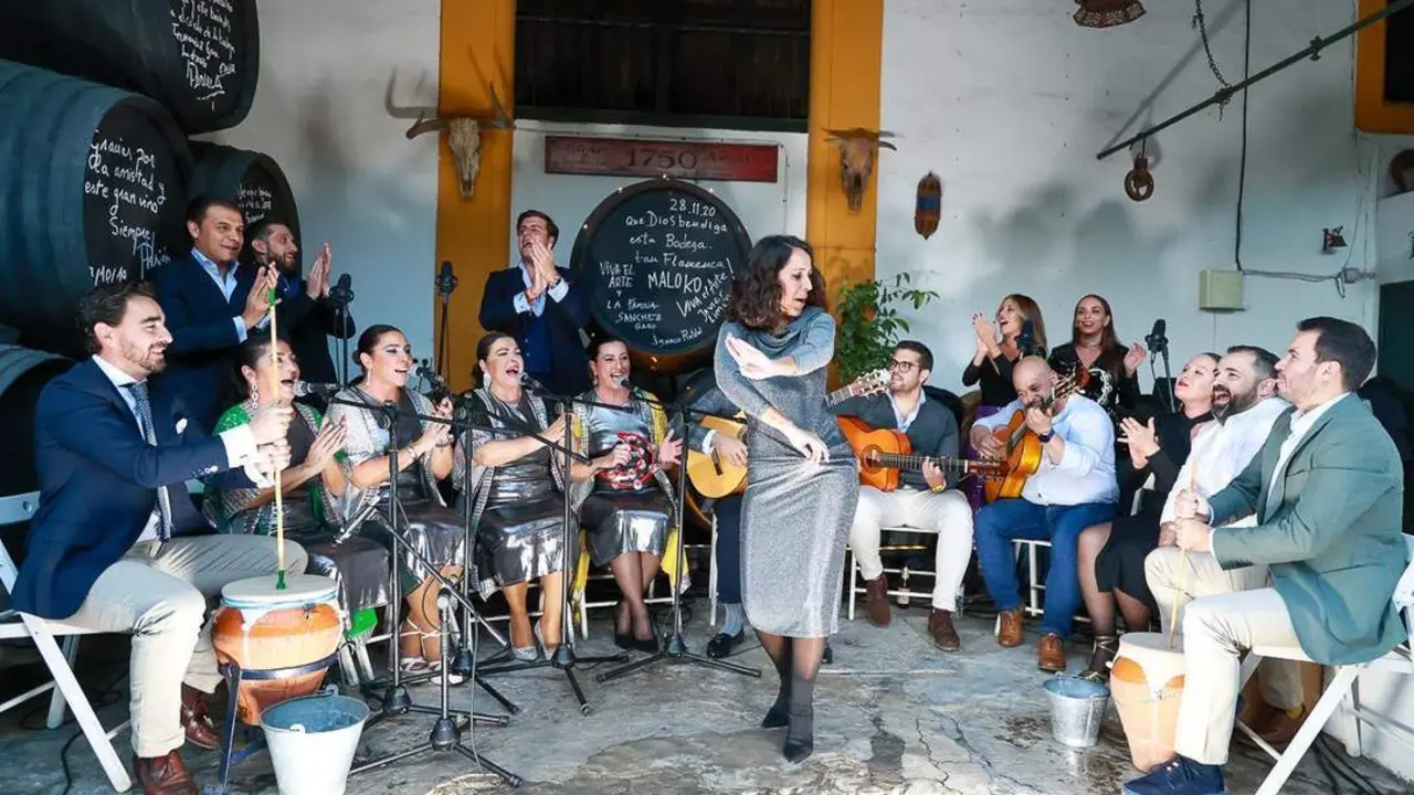 Zambomba en la bodega Gonz&aacute;lez Gao - Cristo Garc&iacute;a