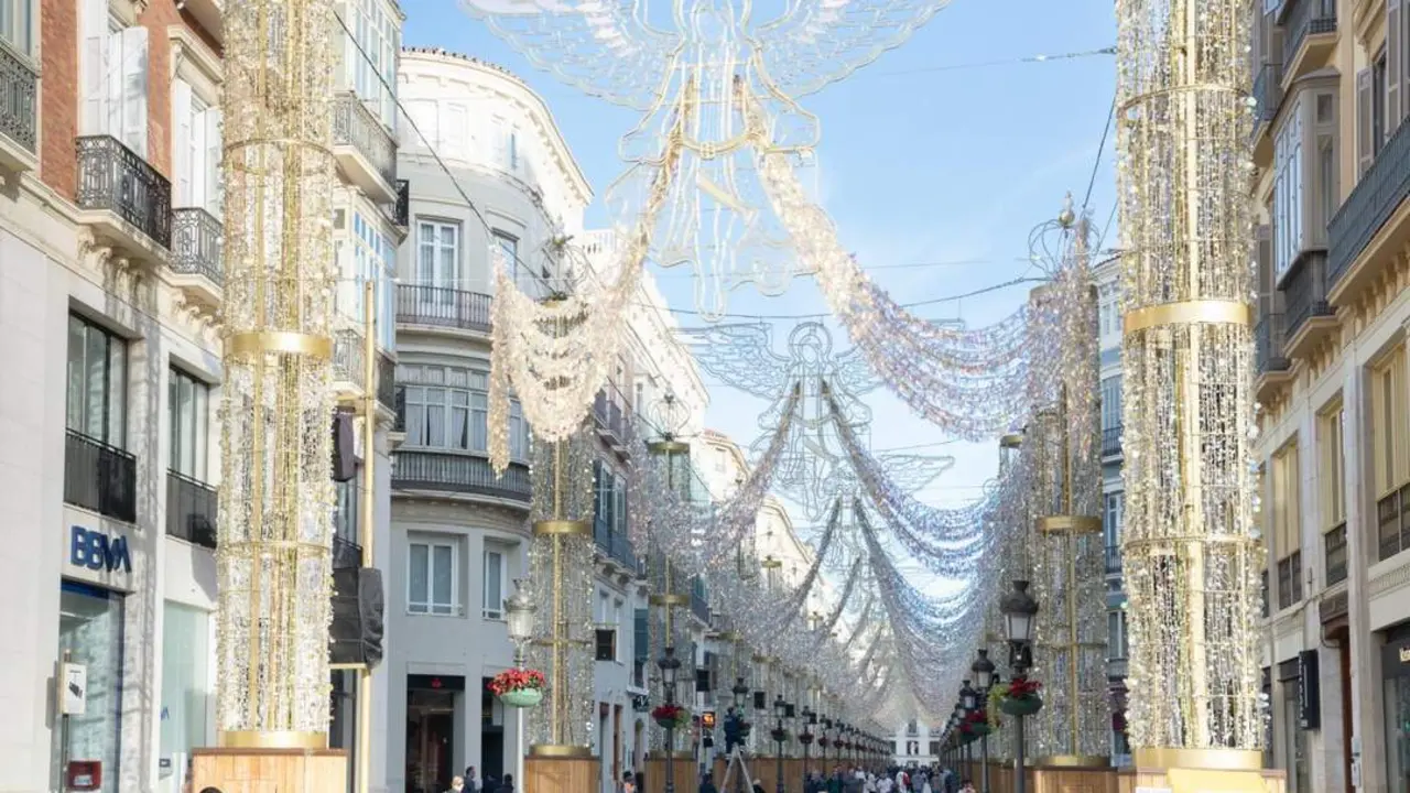 Luces en Calle Larios. - Ayto. M&aacute;laga