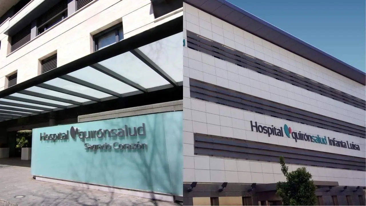 Fachadas Quironsalud Sagrado Corazon e Infanta Luisa, - Quironsalud