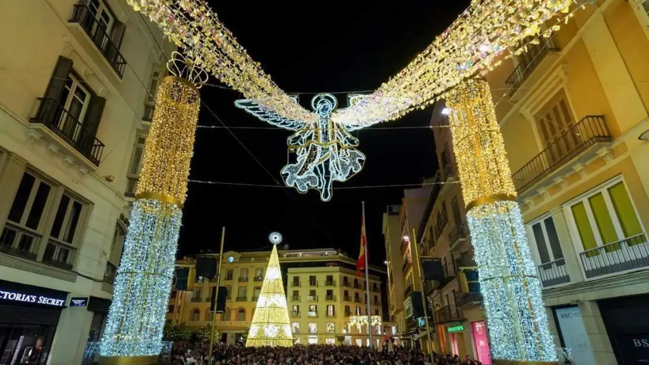 Plaza de la Constituci&oacute;n en Navidad. - AYUNTAMIENTO DE M&Aacute;LAGA