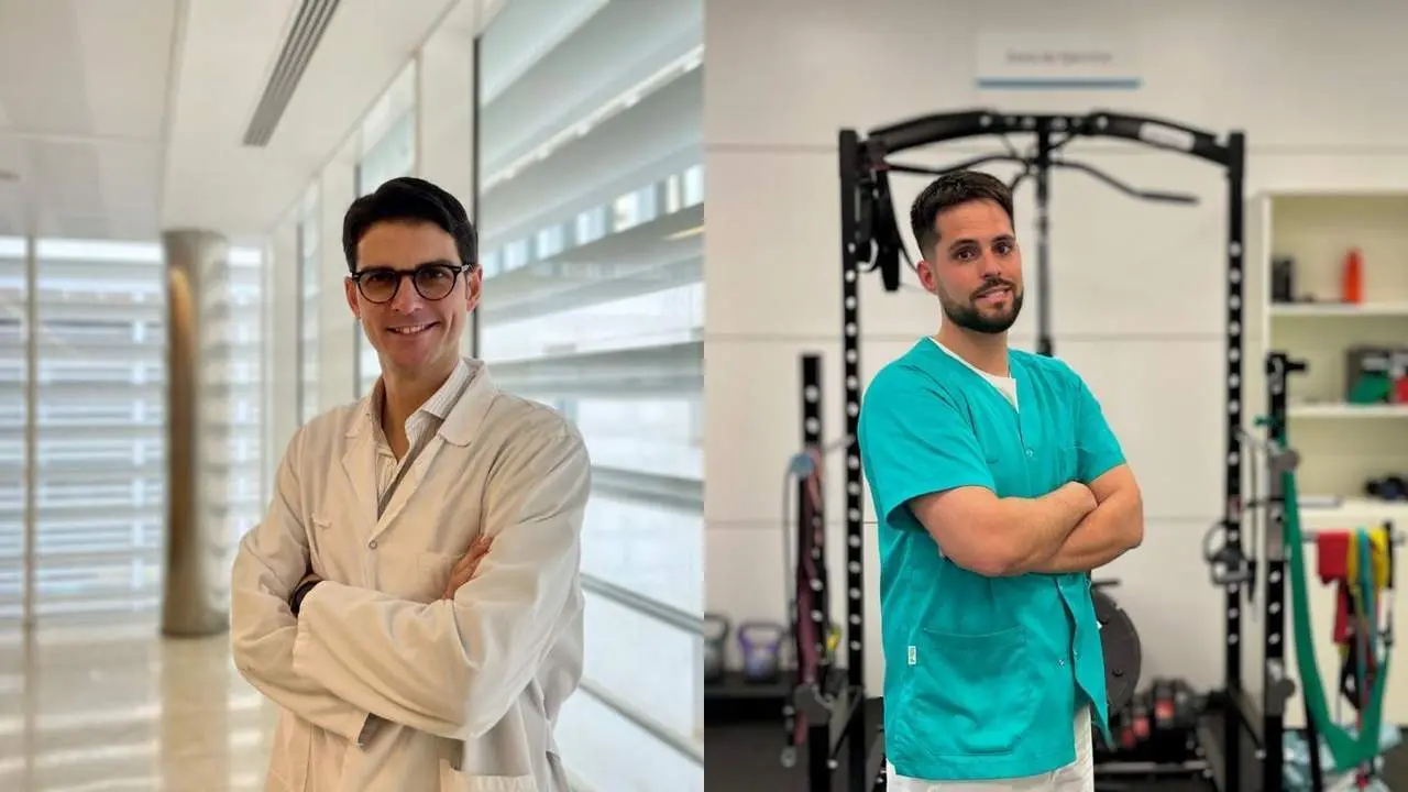 El cardi&oacute;logo Carlos B&auml;zner y el fisioterapeuta Alejandro Coloma. - QUIR&Oacute;NSALUD
