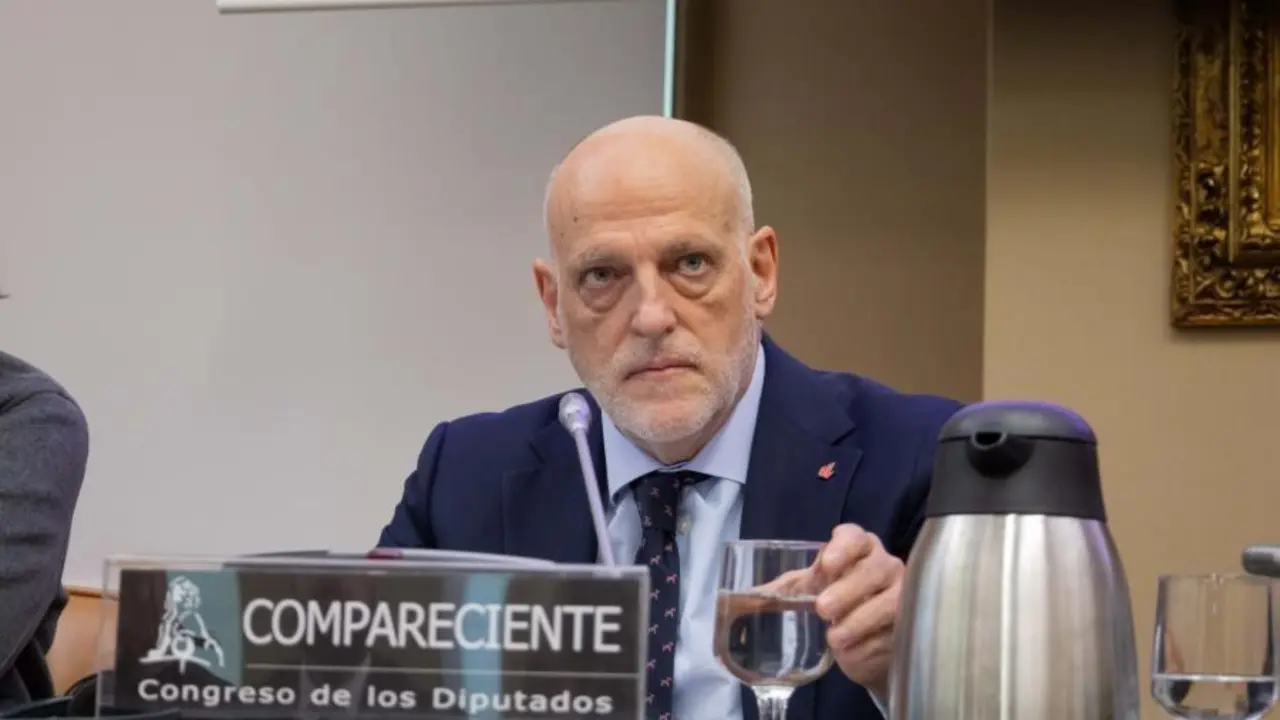 Javier Tebas durante la comparecencia. - Congreso de los Diputados