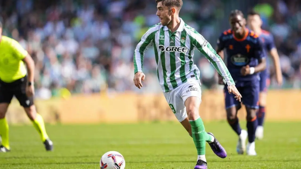 Iker Losada durante el Real Betis-Celta de Vigo - EP