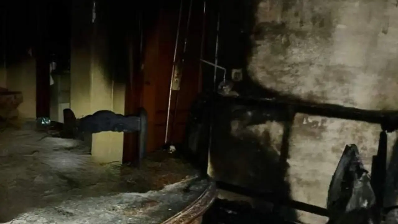 Estadod ela vivienda tras el fuego. - CPB 