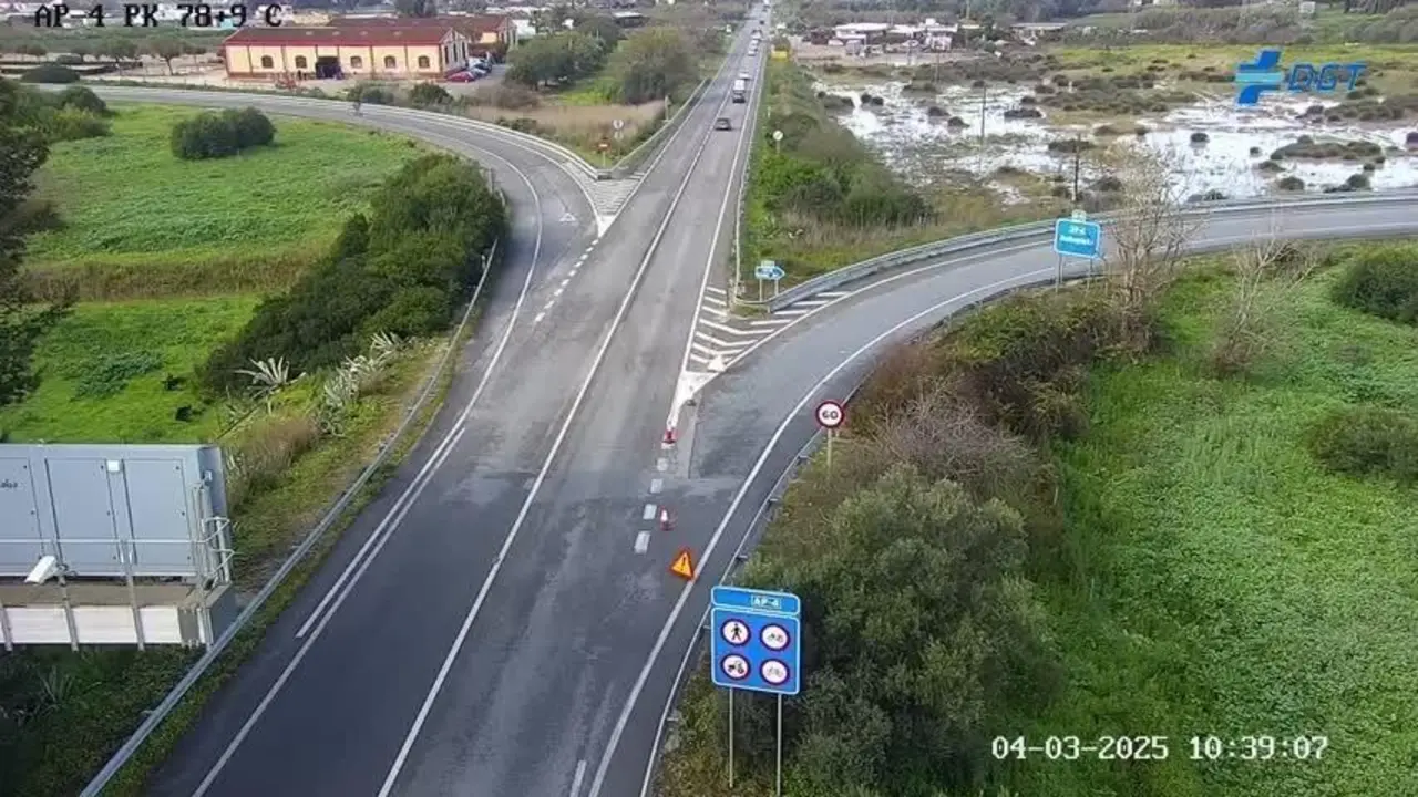 Reabierta la AP4 tras las lluvias - DGT