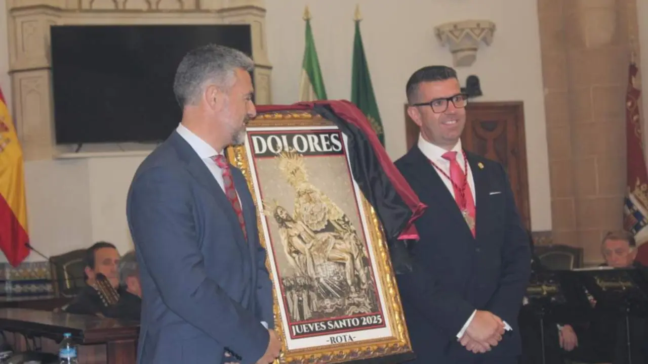 Presentaci&oacute;n del cartel del Jueves Santo de la Hdad. de los Dolores - Viva Rota