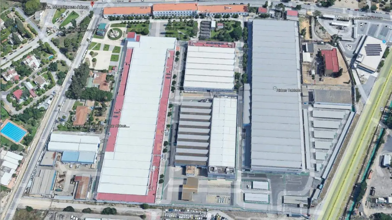 La factor&iacute;a de Airbus vista desde el aire. - Google Maps